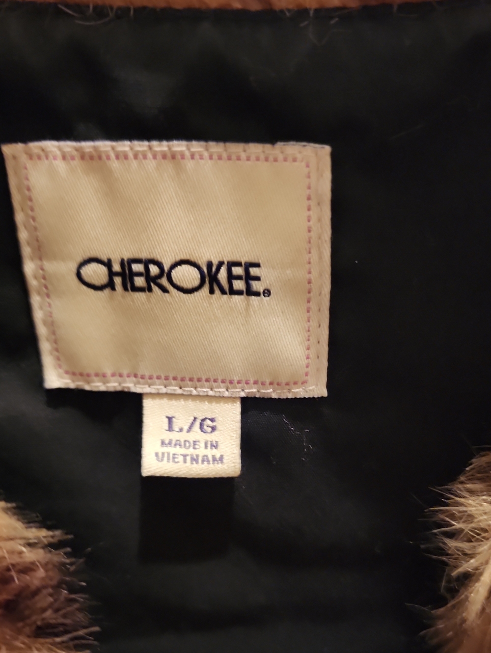 Cherokee Leopard-Print Faux Fur Vest in Brown & Black Girls Large (10/12) - Picture 4 of 6